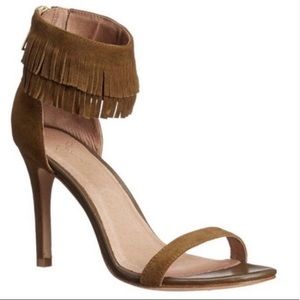Joie Suede Alex Fringe Heels